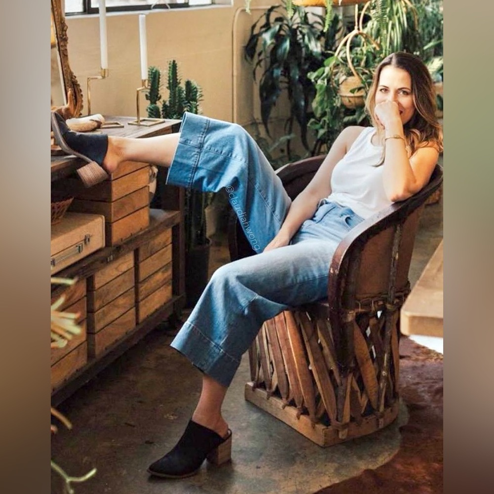 MADEWELL Wide Leg Crop High Rise Jeans in Delancey Wash